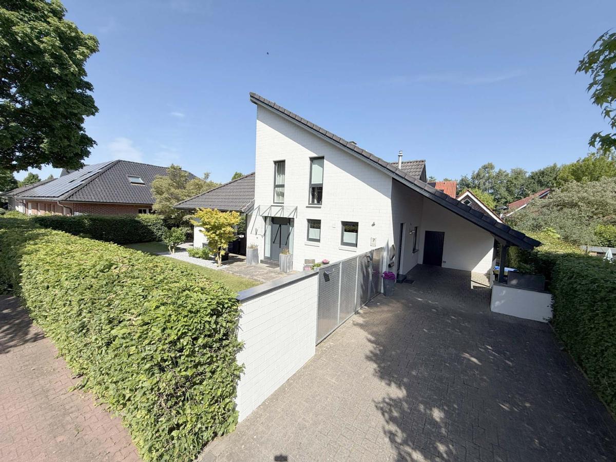 Zufahrt mit Carport und Eingang