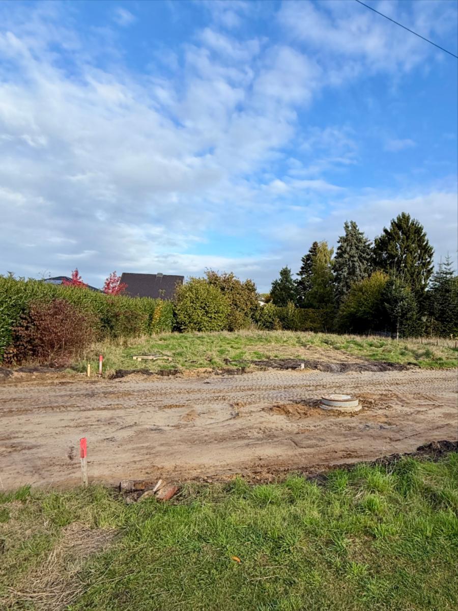 Blick auf das Baugrundstück