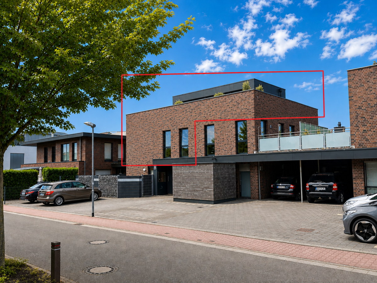 Penthouse / Maisonette (dieses Bild ist leicht digital überarbeitet, Himmel und Farben)